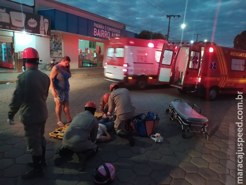Cachorro atravessa rua e provoca acidente com moto em Aquidauana Cachorro atravessa rua e provoca acidente com moto em Aquidauana