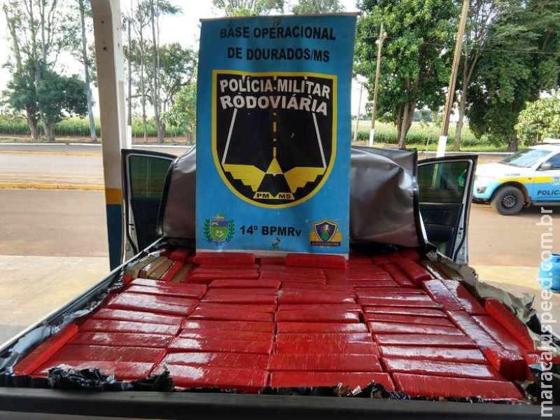 Caminhonete com 1,5t de maconha é apreendida em Dourados Caminhonete com 1,5t de maconha é apreendida em Dourados