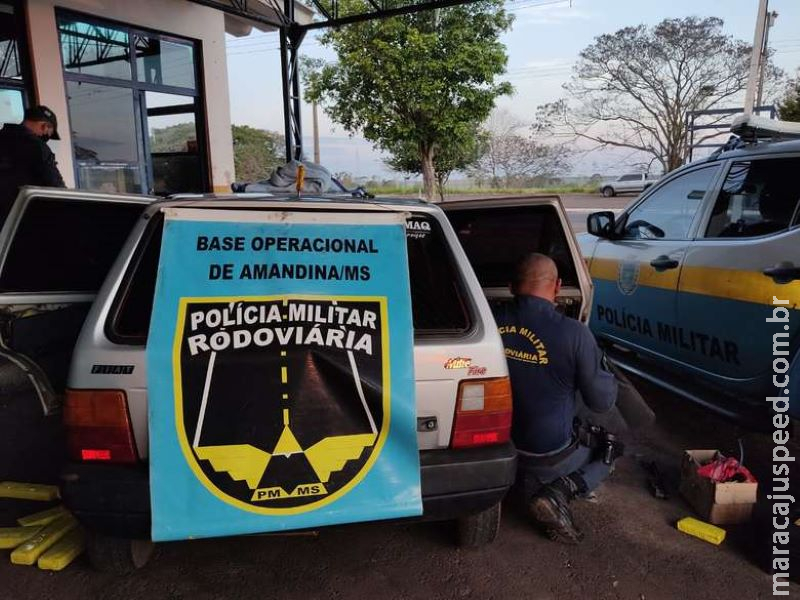 Homem é preso flagrado com 87 tabletes de maconha na BR-376 Homem é preso flagrado com 87 tabletes de maconha na BR-376