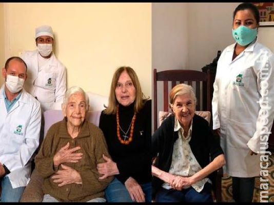 Irmãs de 100 e 96 anos se curam da covid em Mato Grosso do Sul Irmãs de 100 e 96 anos se curam da covid em Mato Grosso do Sul