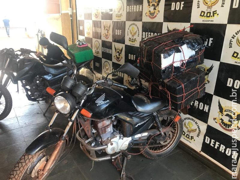 Motocicletas com mais de 200 quilos de maconha foram apreendidas pelo DOF durante a Operação Hórus