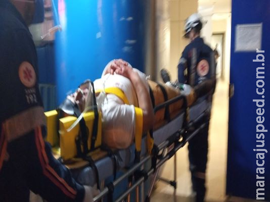 Motociclista é encaminhado para HV após acidente entre moto e carro em Dourados Motociclista é encaminhado para HV após acidente entre moto e carro em Dourados