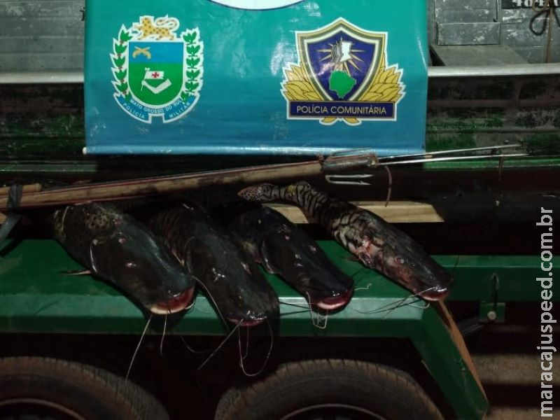 PMA flagra pesca predatória no rio Salobra em Miranda, e homem é preso PMA flagra pesca predatória no rio Salobra em Miranda, e homem é preso