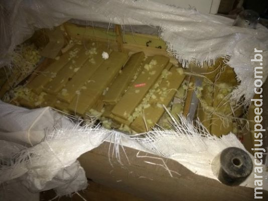 Polícia encontra mais de meia tonelada de maconha em caminhão de mudança Polícia encontra mais de meia tonelada de maconha em caminhão de mudança