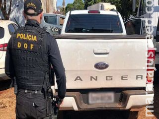 Caminhonete roubada no Paraná é recuperada pelo DOF em Dourados Caminhonete roubada no Paraná é recuperada pelo DOF em Dourados