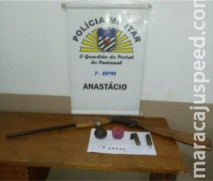 Idoso é preso pela PM flagrado com arma de fogo em distrito