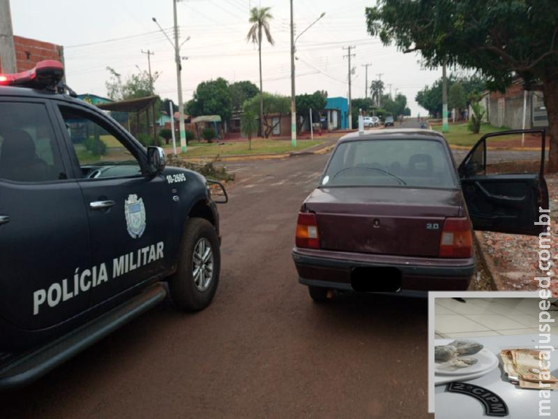 Maracaju: Polícia Militar detêm indivíduo com várias passagens pelos meios policiais. Autor escondia três trouxinhas de maconha em “MOCÓ” no interior de veículo