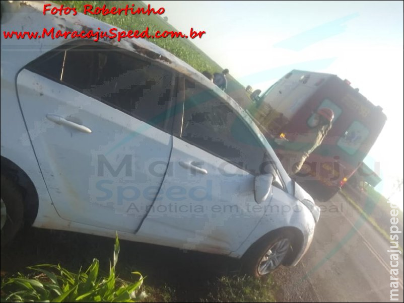 Maracaju: Bombeiros atendem ocorrência de capotamento na Rodovia MS-162 sentido Sidrolândia