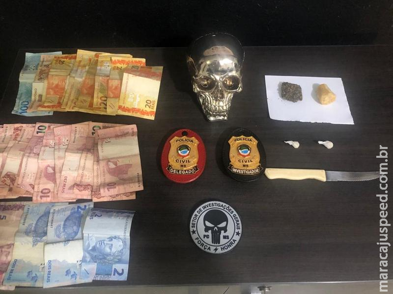 Mulher é presa em flagrante por vender pasta-base de cocaína em Anastácio. Mulher é presa em flagrante por vender pasta-base de cocaína em Anastácio.