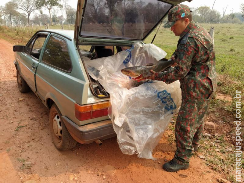 Polícia Militar Ambiental de Jardim autua seis pescadores por pesca ilegal e apreende petrechos proibidos para a pesca e 14 kg de pescado