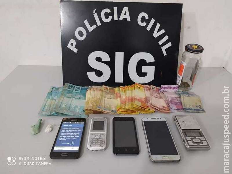 Polícia prende homem com drogas e grande quantia em dinheiro Polícia prende homem com drogas e grande quantia em dinheiro