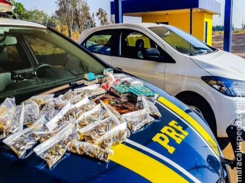 PRF apreende mais de 2,7 mil munições em na BR-163 em MS PRF apreende mais de 2,7 mil munições em na BR-163 em MS
