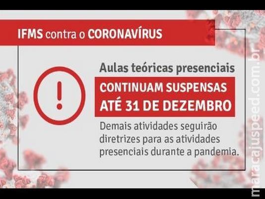 Instituto Federal continua com aulas teóricas não presenciais até dia 31 de dezembro