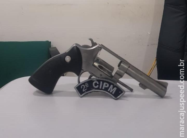 Maracaju: Polícia Militar apreende revólver calibre .38, após homem efetuar um disparo Maracaju: Polícia Militar apreende revólver calibre .38, após homem efetuar um disparo