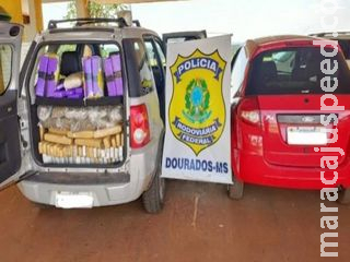 PRF prende quarteto com 187 quilos de maconha e 1,7 quilos de cocaína PRF prende quarteto com 187 quilos de maconha e 1,7 quilos de cocaína