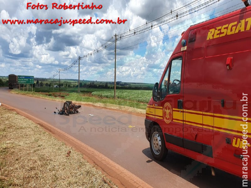 Maracaju: Motociclista se envolveu em acidente com carreta na BR-267