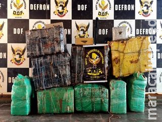 Polícia encontra mais de 300 kg de maconha abandonados em rodovia de MS