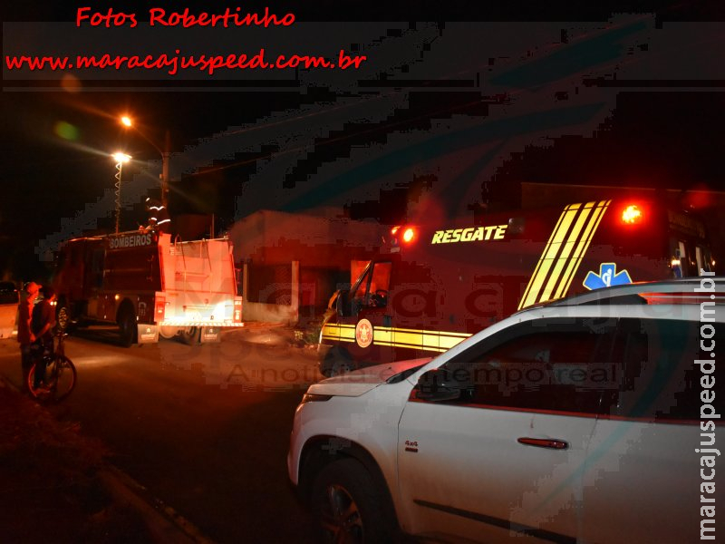 Maracaju: Bombeiros atendem ocorrência de incêndio em residência no Conjunto Ilha Bela 1