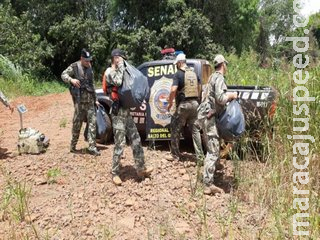 Ação do SENAD e Marinha paraguaia apreendem maconha na fronteira com o MS Ação do SENAD e Marinha paraguaia apreendem maconha na fronteira com o MS