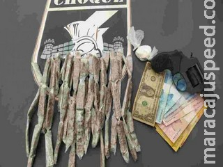 Adolescente é apreendido com arma furtada, dinheiro e porções de maconha no Noroeste