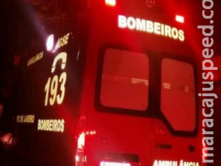 Com chuva, camionete capota na MS-040 e bombeiros são acionados
