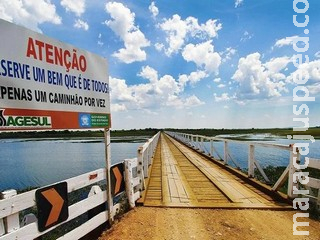 Começam obras na ponte do Rio Nabileque e ponte é interditada por 40 dias Começam obras na ponte do Rio Nabileque e ponte é interditada por 40 dias