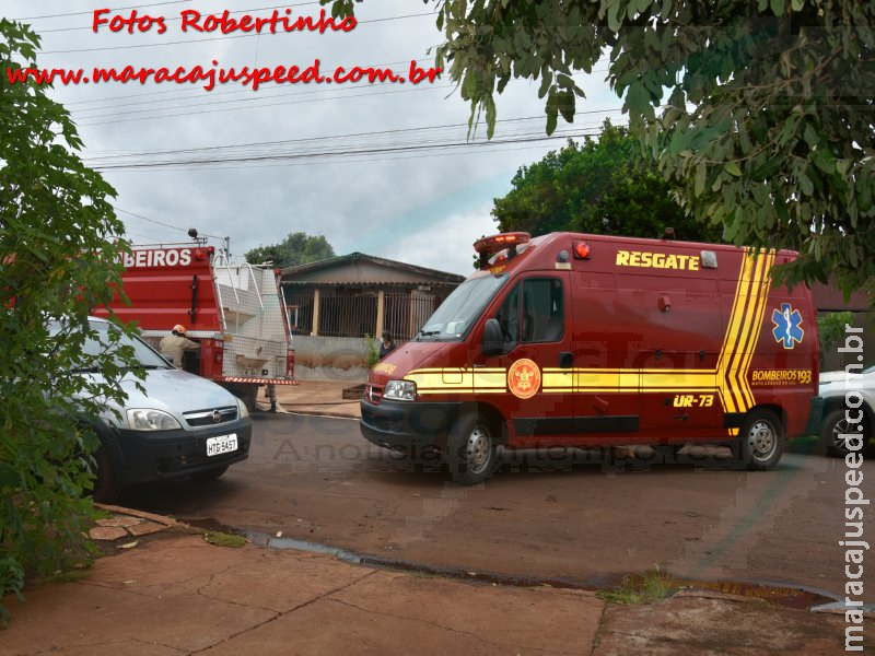 Maracaju: Bombeiros atendem ocorrência de incêndio em residência