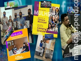 Nas redes sociais, vereadores de Campo Grande expõem visitas e bandeiras de mandato Nas redes sociais, vereadores de Campo Grande expõem visitas e bandeiras de mandato