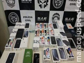 Polícia desarticula grupo ligado ao furto e receptação de R$ 400 mil em celulares
