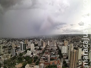 Semana começa com tempo nublado e previsão de chuva com trovoadas para todo MS