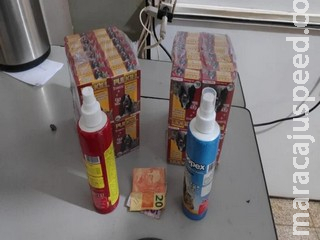 Bandido é flagrado em MS furtando sabonetes para sarna e spray contra pulgas