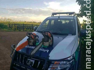 Dupla é multada por transporte de motosserras ilegais Dupla é multada por transporte de motosserras ilegais