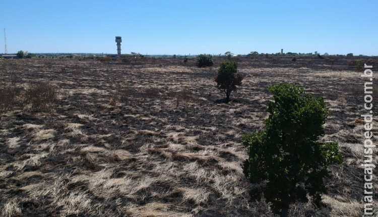 Incêndio de dois dias consumiu mais de 40 hectares no Aeroporto de Campo Grande Incêndio de dois dias consumiu mais de 40 hectares no Aeroporto de Campo Grande