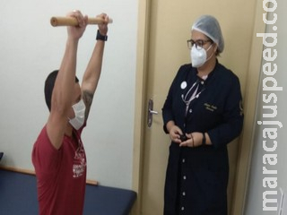 Pacientes recebem tratamento para reabilitação pós-coronavírus em Campo Grande Pacientes recebem tratamento para reabilitação pós-coronavírus em Campo Grande