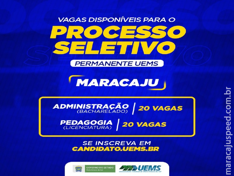 UEMS oferta vagas para Administração e Pedagogia em Maracaju