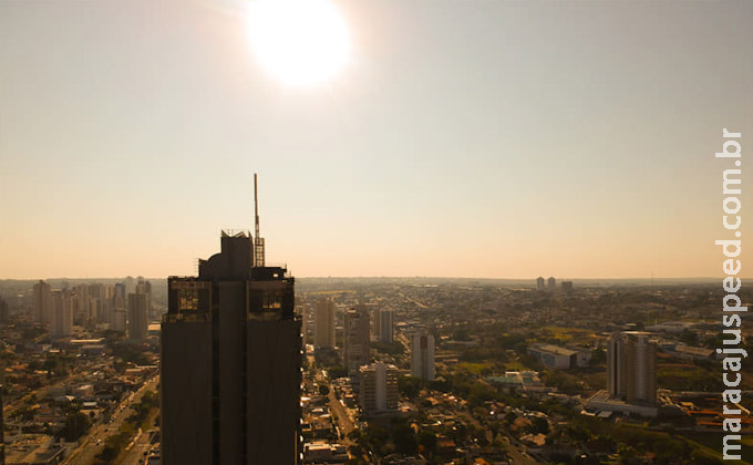 Calor prevalece nesta quinta, com máxima de até 37°C e baixa umidade do ar em MS