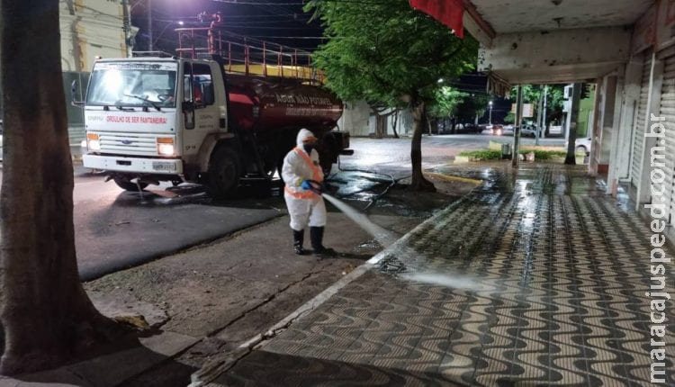 Corumbá retoma trabalhos de limpeza e desinfecção em ruas e pontos turísticos