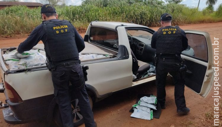 Fiat Strada com 700 quilos de agrotóxicos foi apreendida pelo DOF Fiat Strada com 700 quilos de agrotóxicos foi apreendida pelo DOF