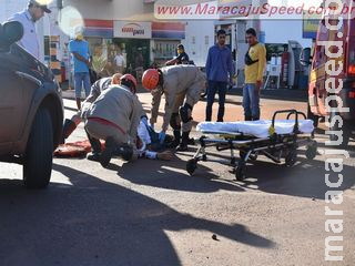 Maracaju: Corpo de Bombeiros e Polícia Militar atendem acidente em cruzamento