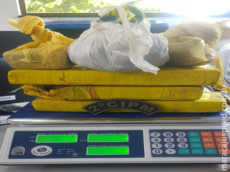 Maracaju: PM apreende 3,8 kg de maconha na Vila Juquita