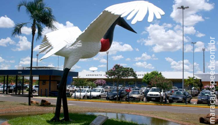 Mesmo com tempo encoberto, Aeroporto de Campo Grande opera normalmente Mesmo com tempo encoberto, Aeroporto de Campo Grande opera normalmente