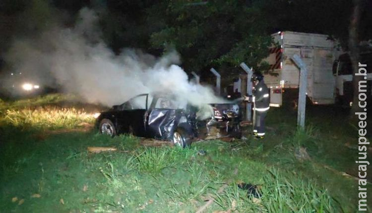 Motorista fica em estado grave ao colidir carro contra coqueiro na MS-156 Motorista fica em estado grave ao colidir carro contra coqueiro na MS-156