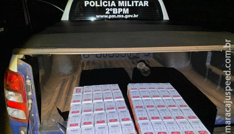 PM apreende 50 pacotes de cigarros na BR-158 PM apreende 50 pacotes de cigarros na BR-158
