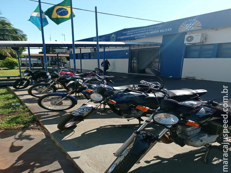 Polícia Militar de Maracaju mesmo com decreto vigente de restrição de circulação, recolhe seis motocicleta com irregularidades durante fim de semana Polícia Militar de Maracaju mesmo com decreto vigente de restrição de circulação, recolhe seis motocicleta com irregularidades durante fim de semana