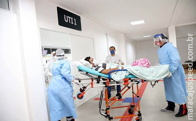 Sem capacidade para mais leitos, MS registra taxa de ocupação de 105% para UTI covid Sem capacidade para mais leitos, MS registra taxa de ocupação de 105% para UTI covid
