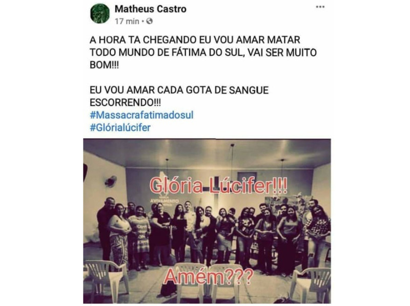  Acusado de ameaçar em rede social moradores de Fátima do Sul e Nova Independência é preso em São Paulo 
