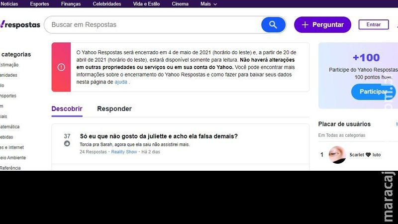 Após se tornar ‘poço’ de mentiras, Yahoo Respostas será desativo Após se tornar ‘poço’ de mentiras, Yahoo Respostas será desativo