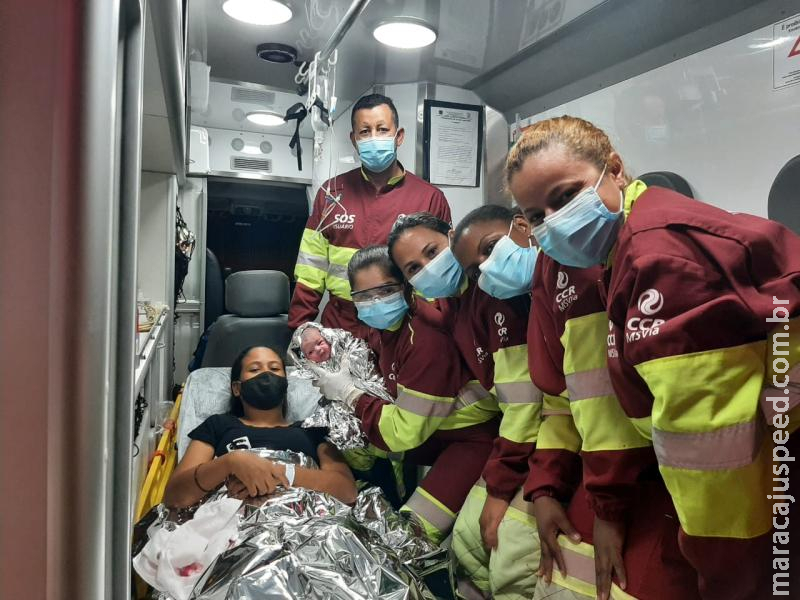 Bebê nasce dentro de ambulância da CCR MSVia, às margens da BR-163/MS