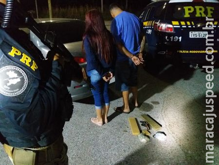 Em Sidrolândia casal é preso pela PRF com Maconha, Skunk e Crack Em Sidrolândia casal é preso pela PRF com Maconha, Skunk e Crack