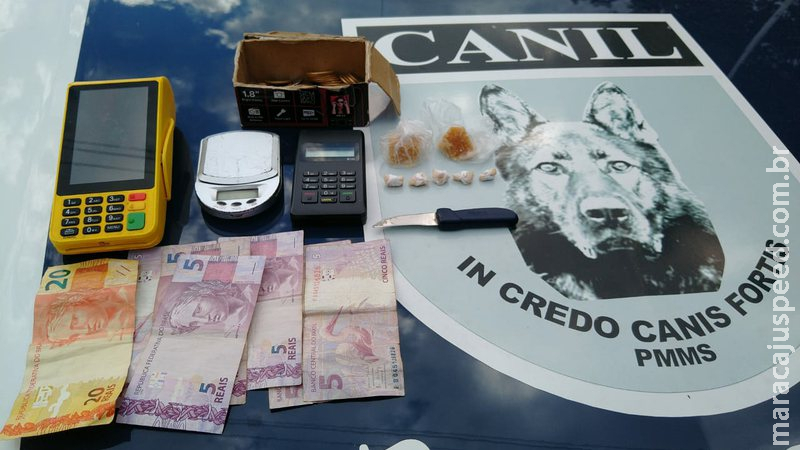 Força Tática e guarnição do Canil realizam prisão por tráfico de drogas Força Tática e guarnição do Canil realizam prisão por tráfico de drogas